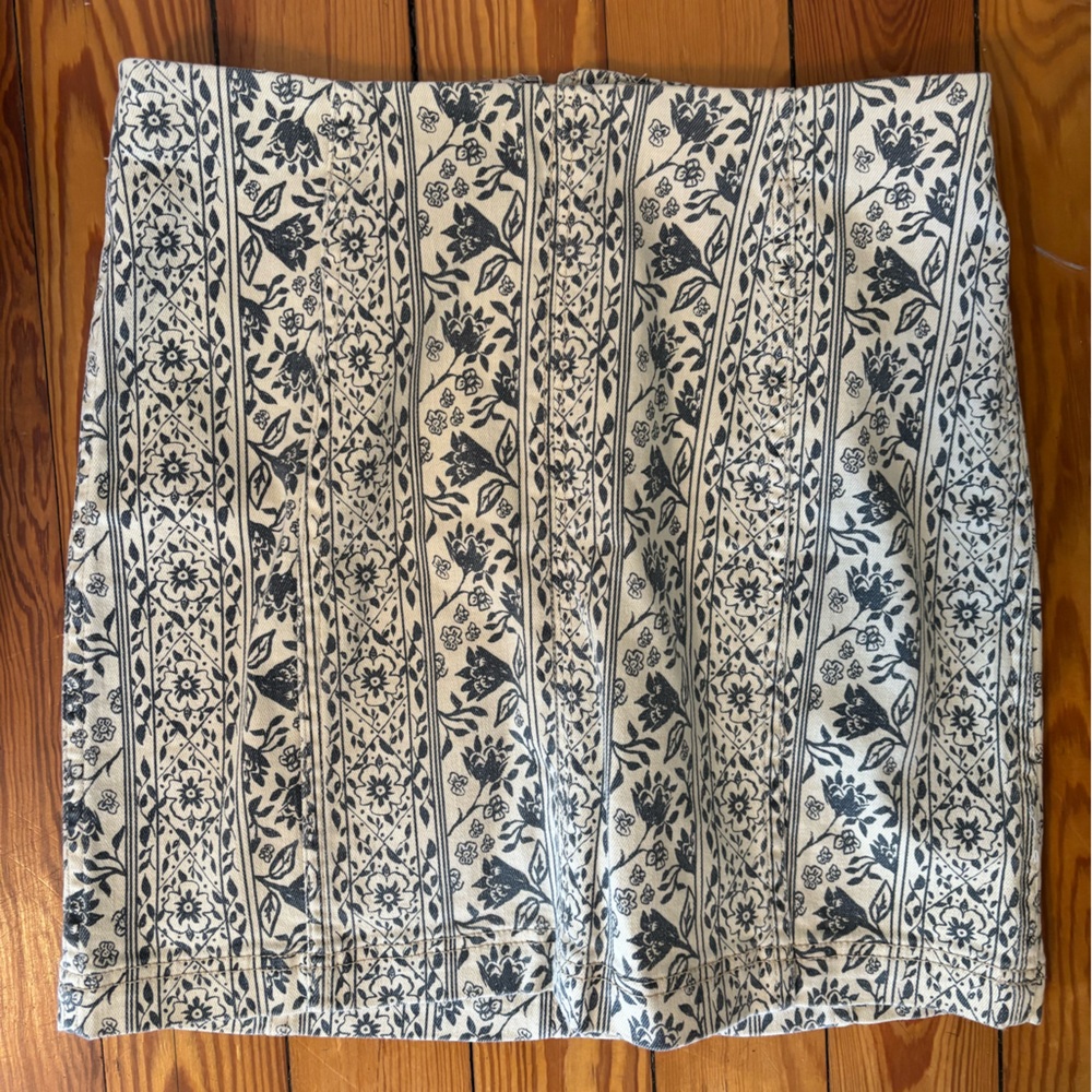 Free People Blue Floral Skirt